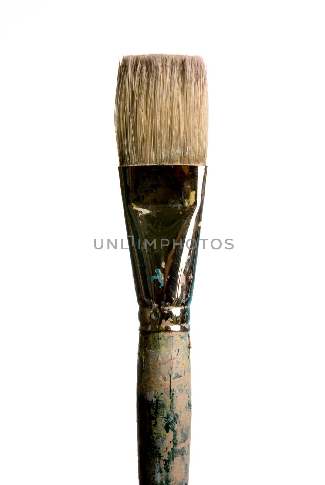 single brush on white background