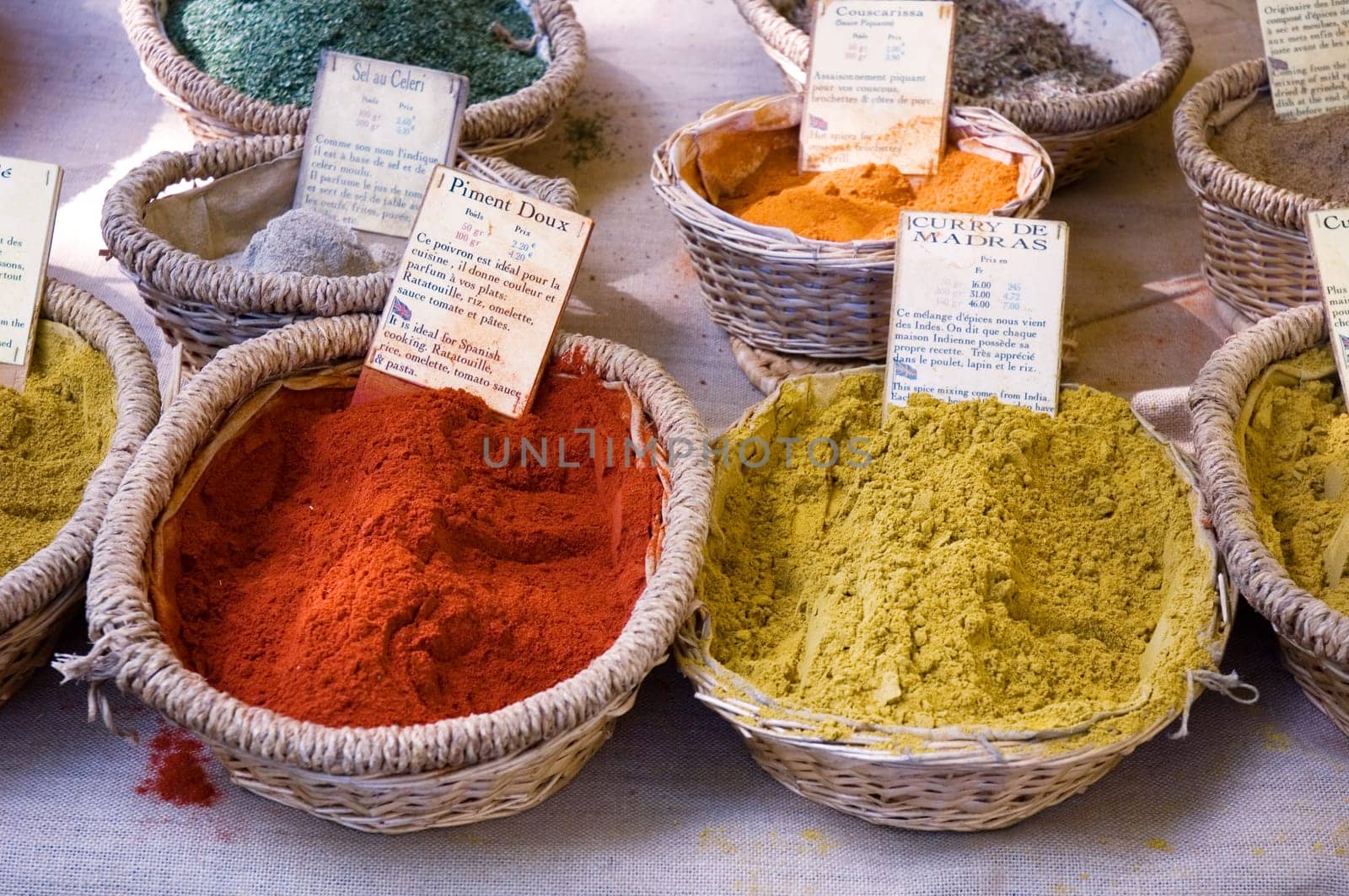 variety of spices from France