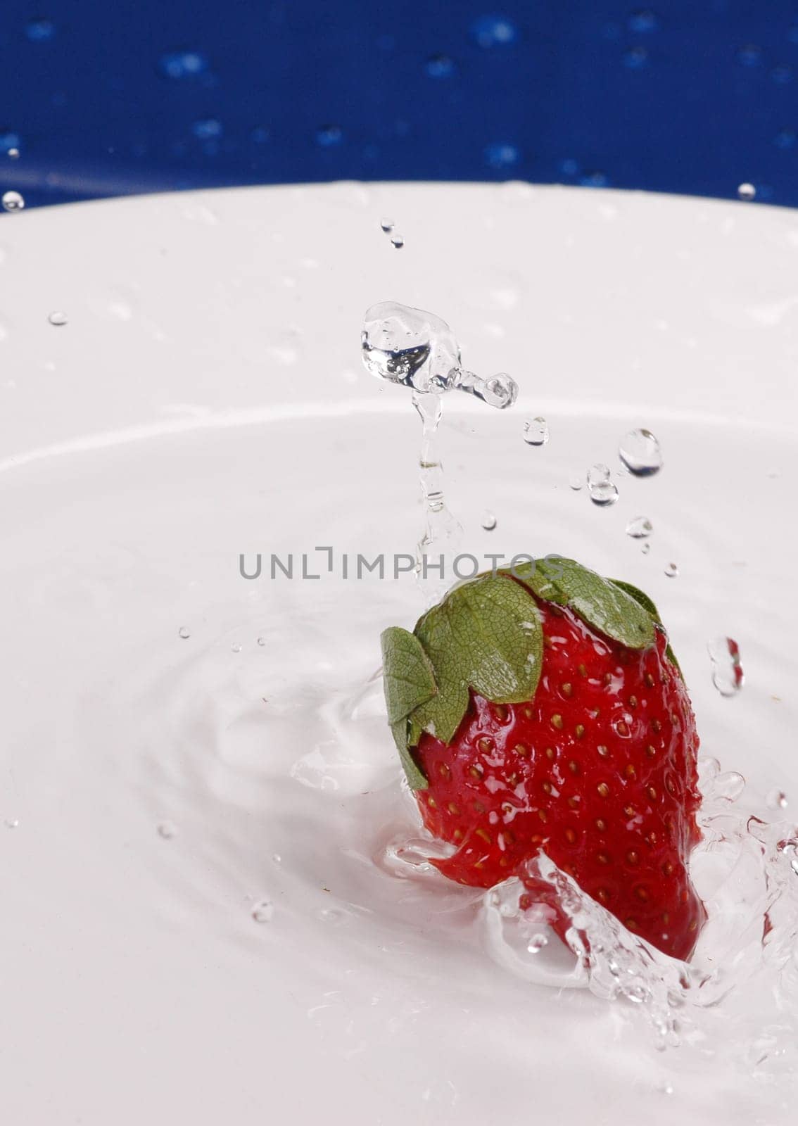 strawberry in water