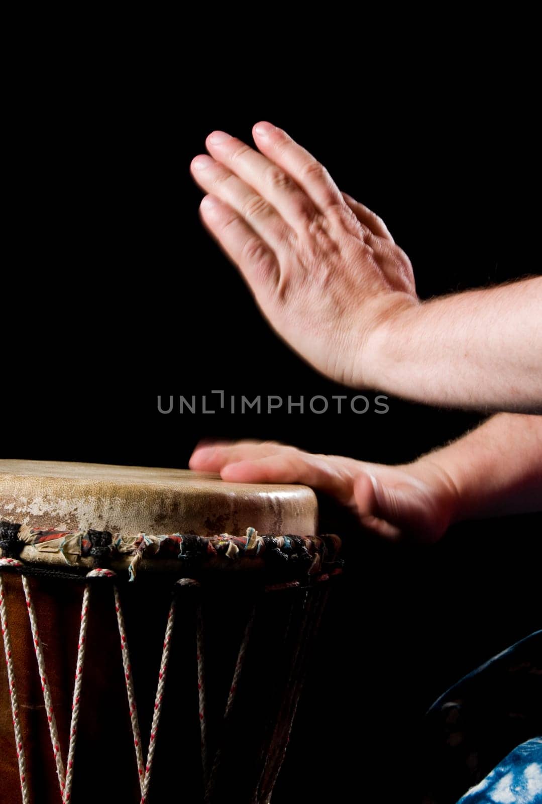 one musician playing drums in a studio