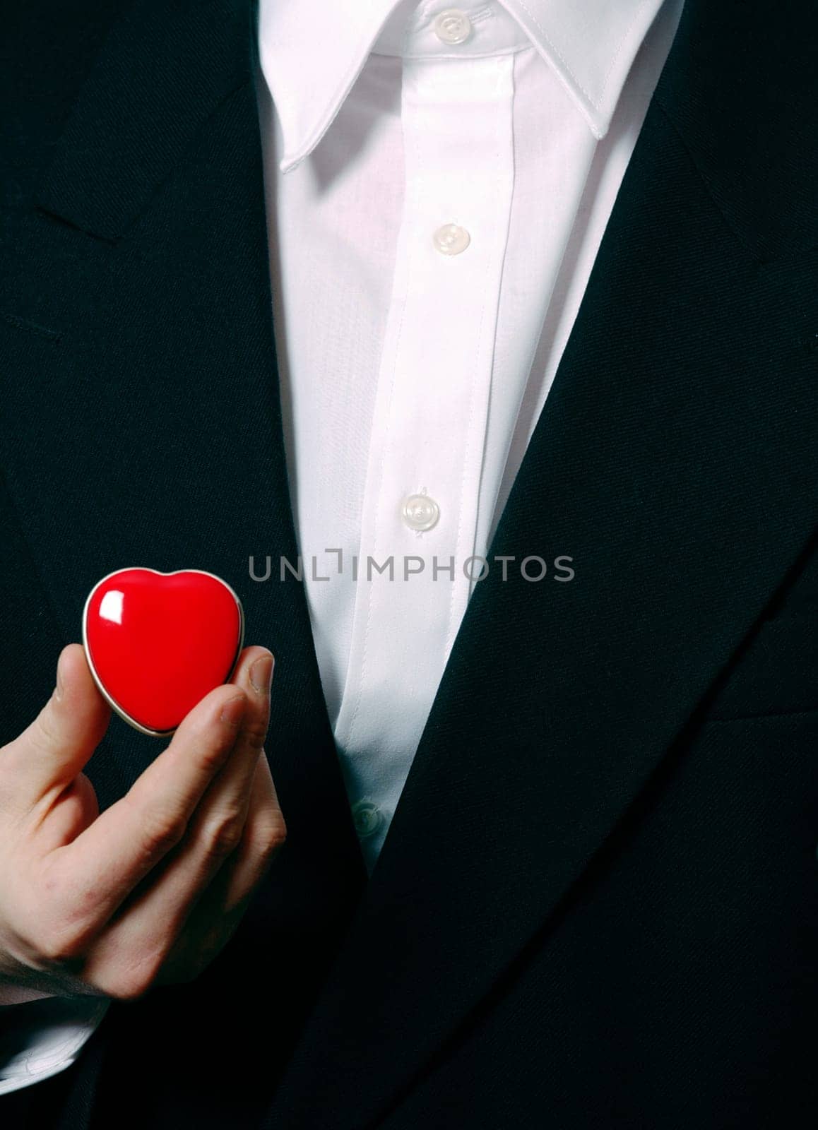 businessman with heart