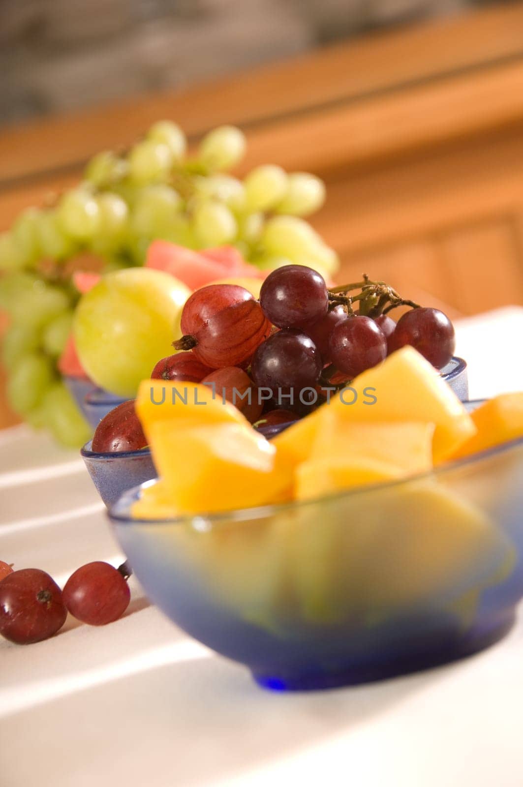 Fruits at breakfast for healthy eating and nutrition