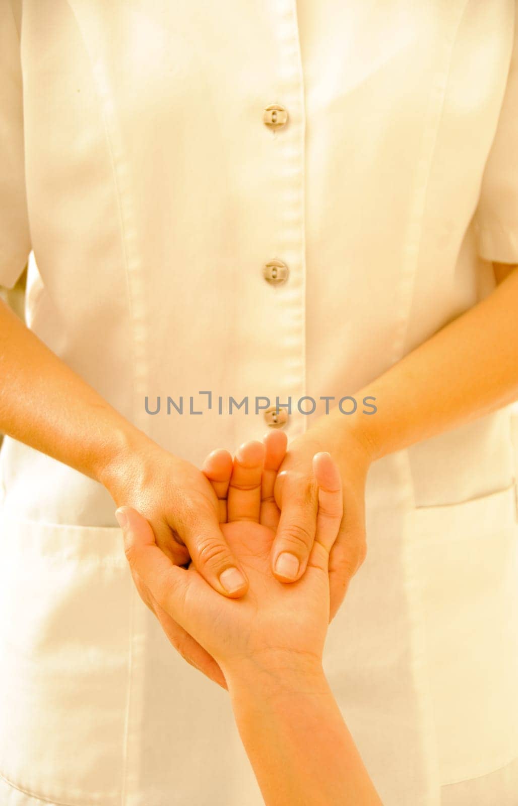 Beautiful woman in a spa with massage therapy