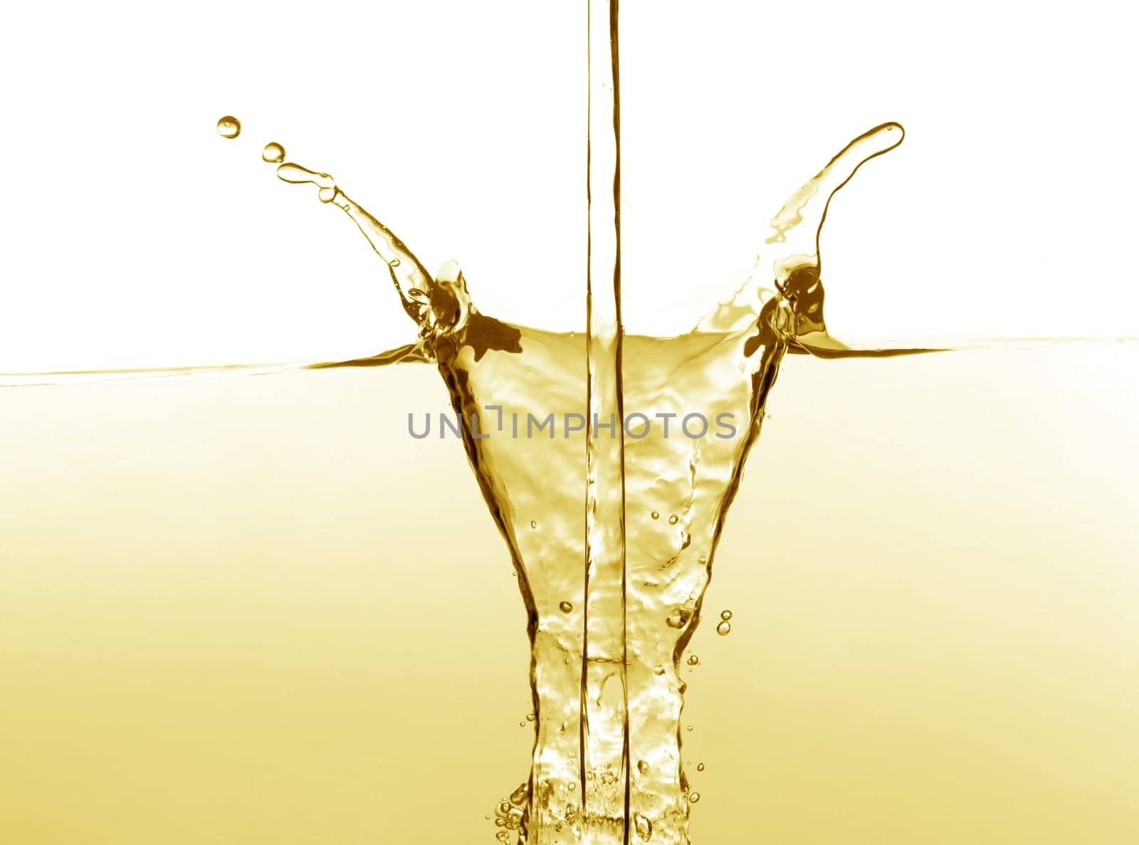 wave of pure golden beer in yellow tones