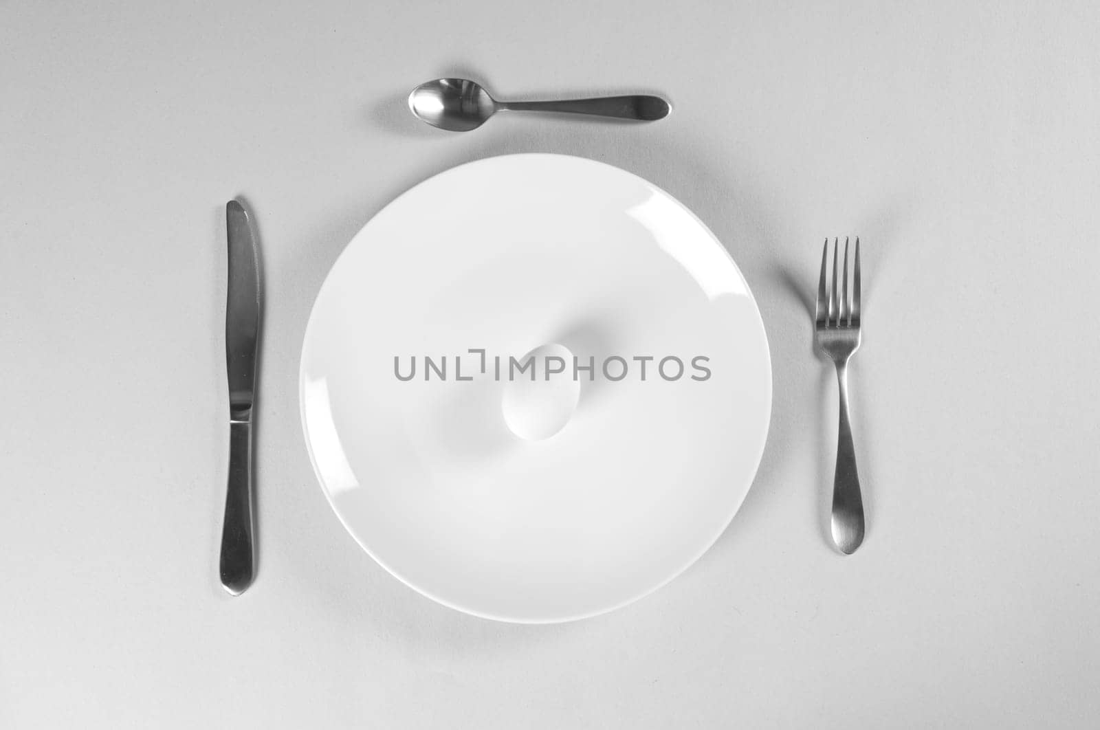 White Plate and Diet with nutrition and hunger