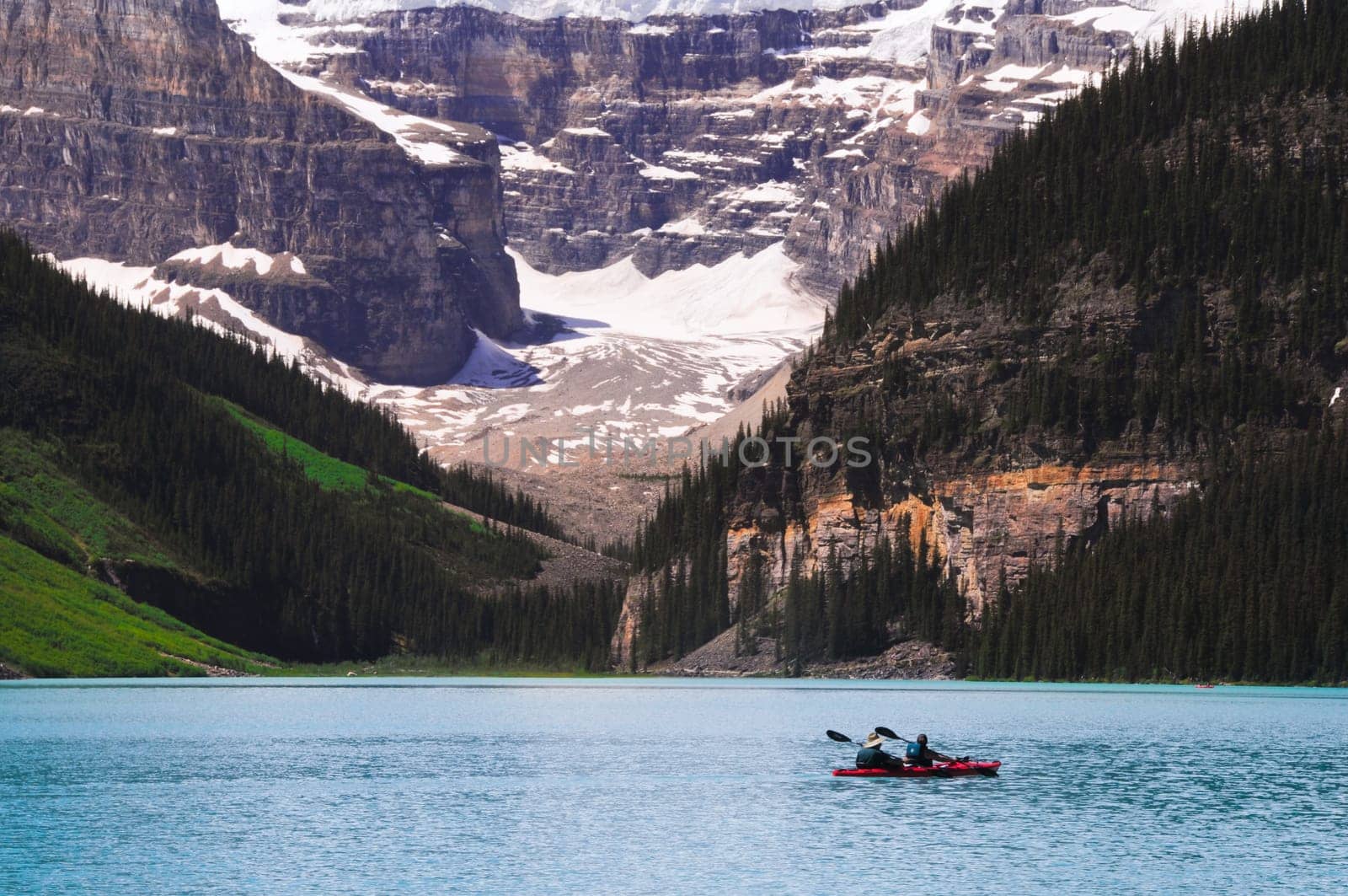blue lake and some mountain in canada
