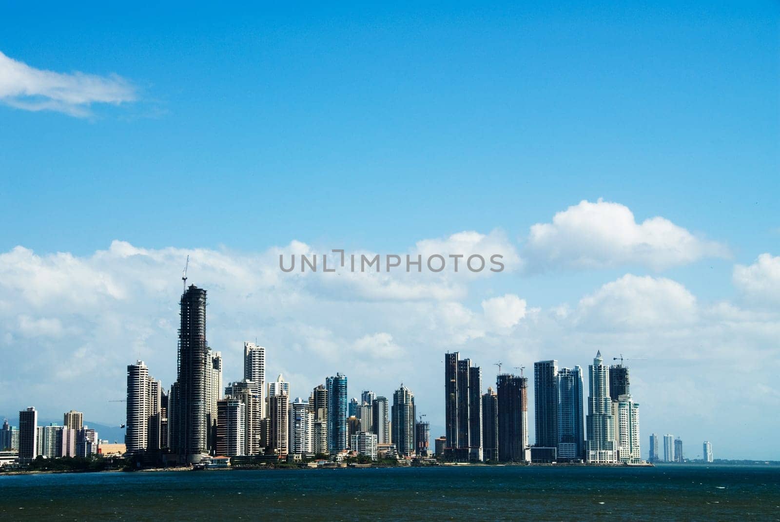 panama city with buildings by the water