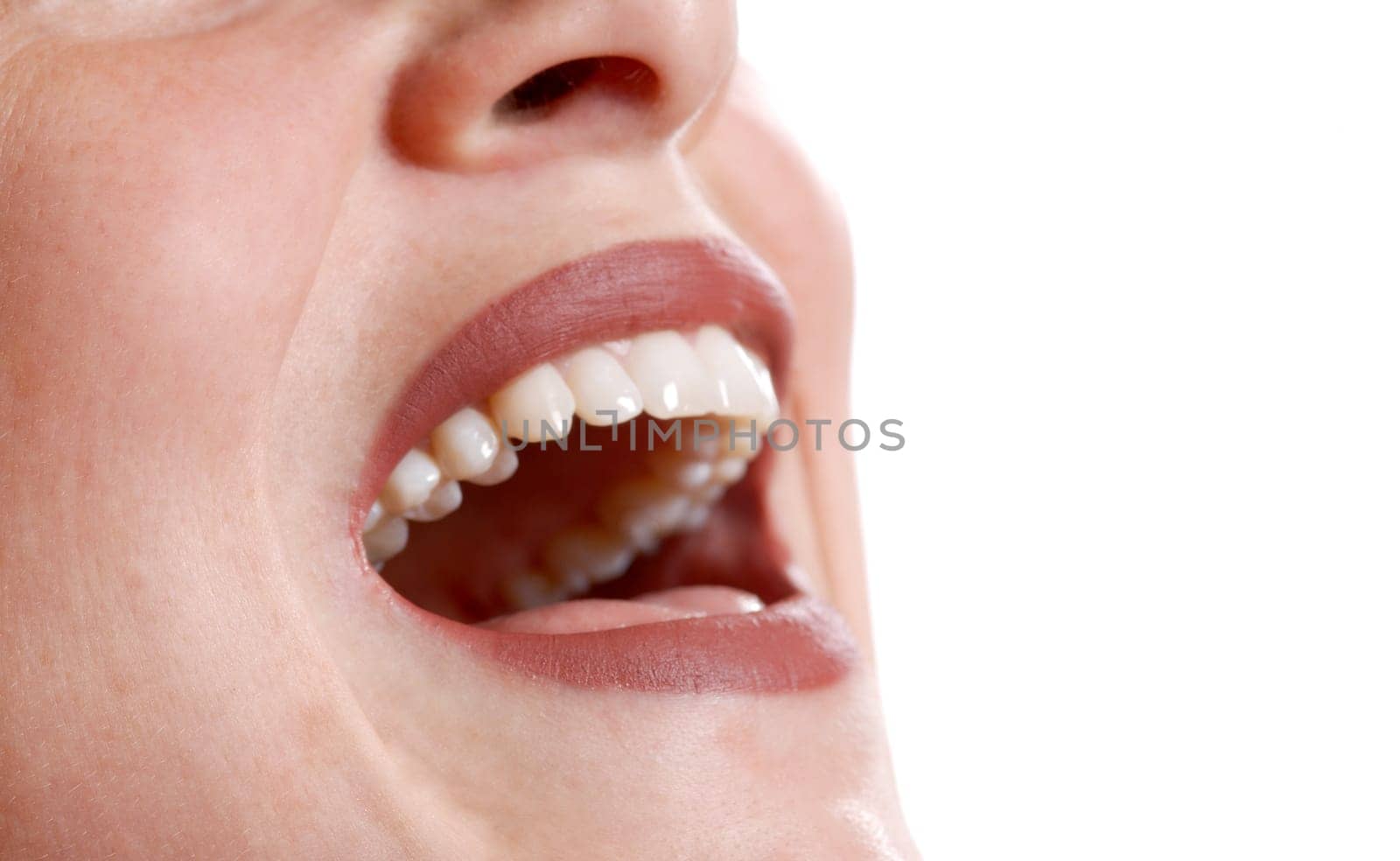 close-up of some lips with red lipstick