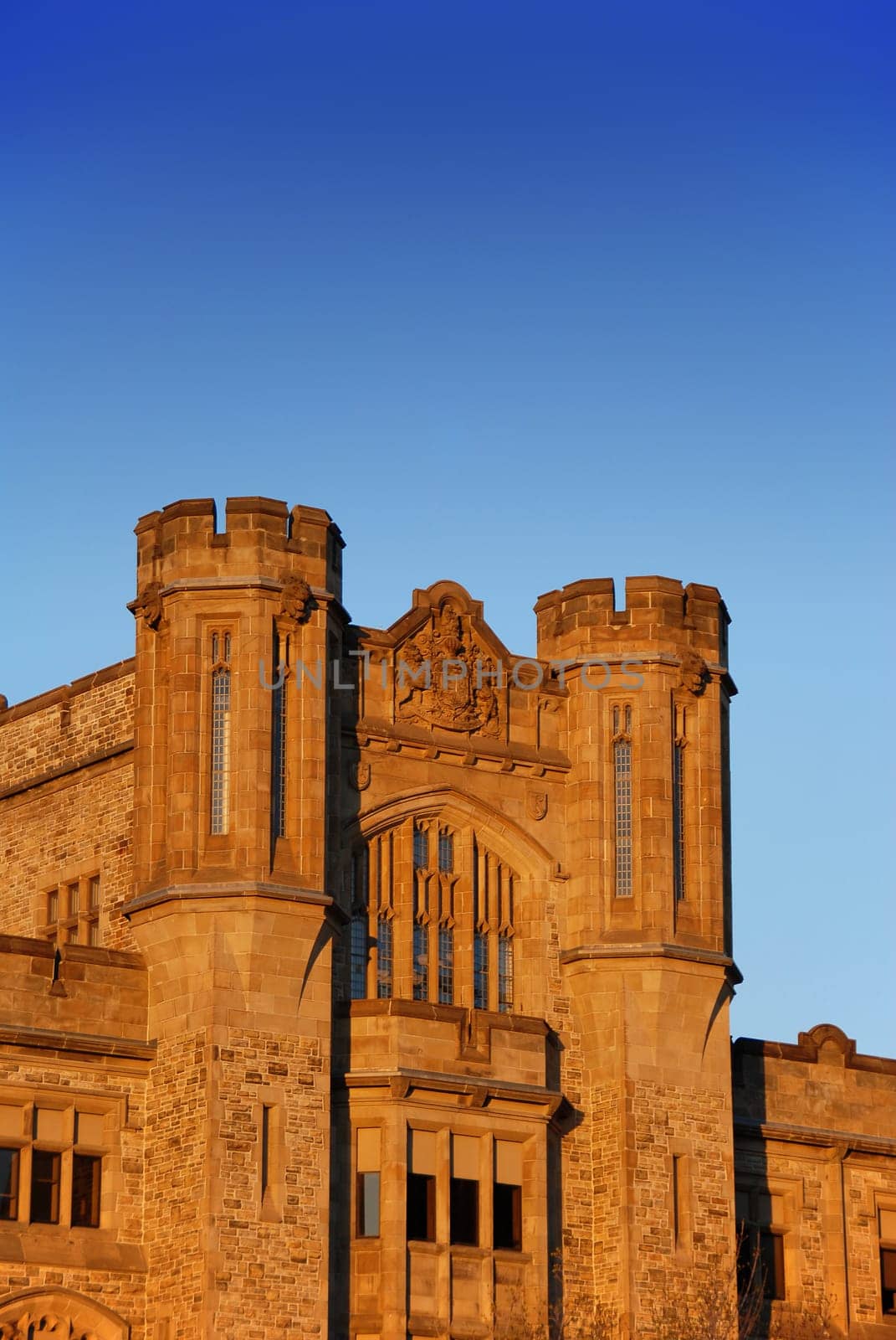 castle at sunset