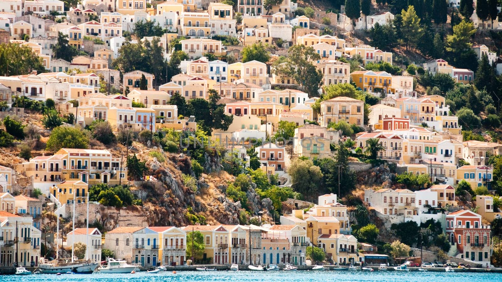 Symi Island in greece architecture harbor village