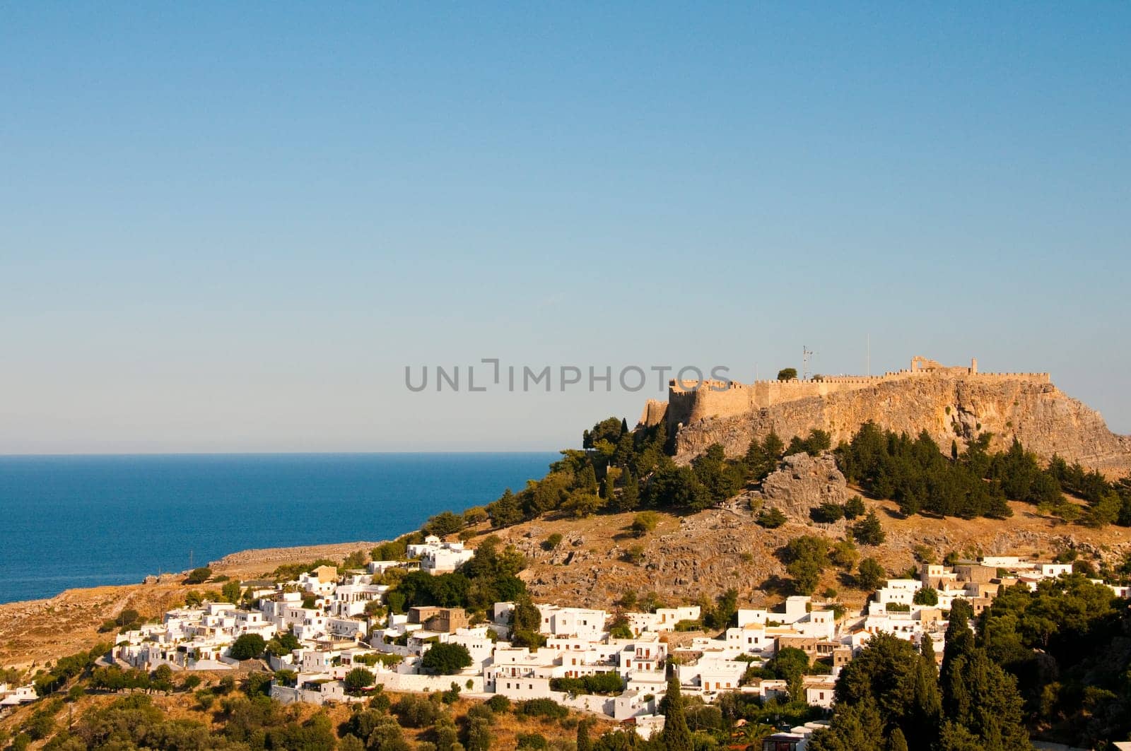 Greek Tourism in Rhodes island white village