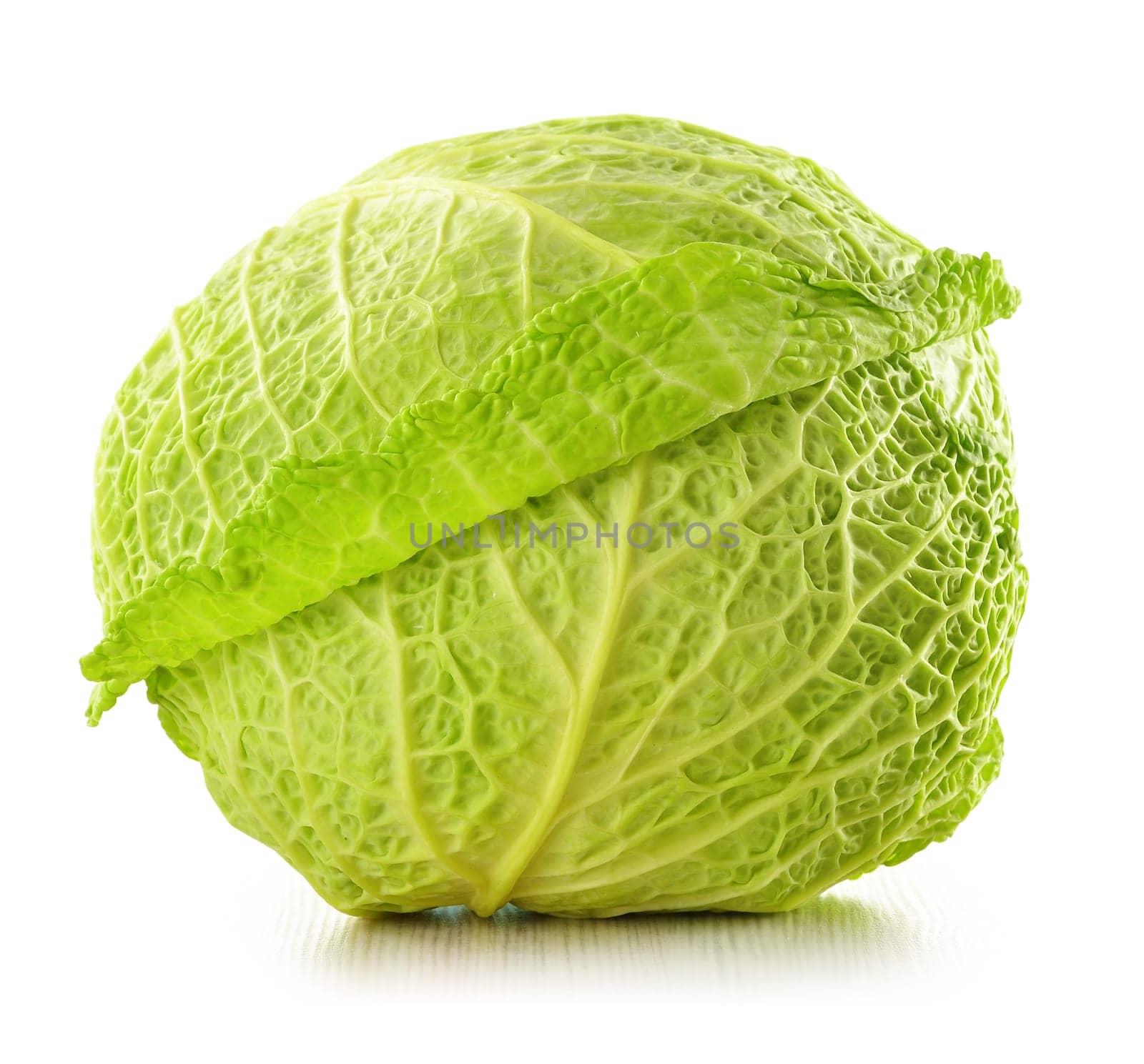 Fresh cabbage isolated on white