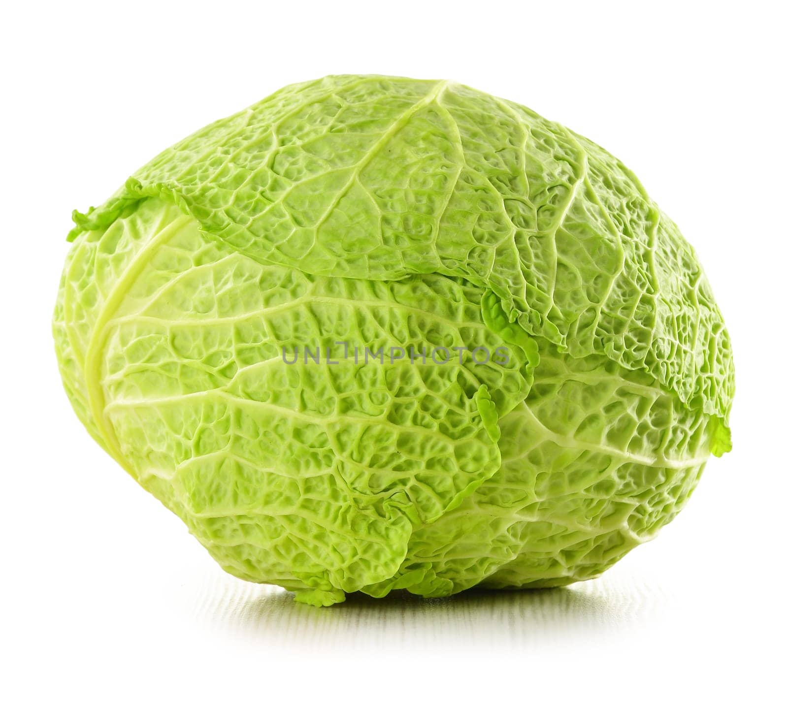 Fresh cabbage isolated on white