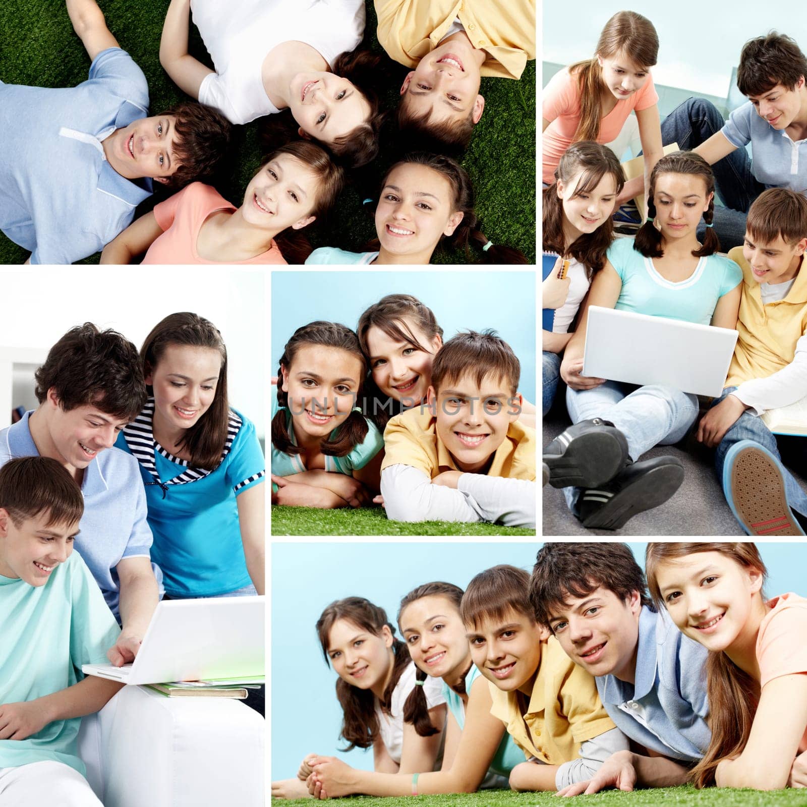 Collage of a group of teenagers