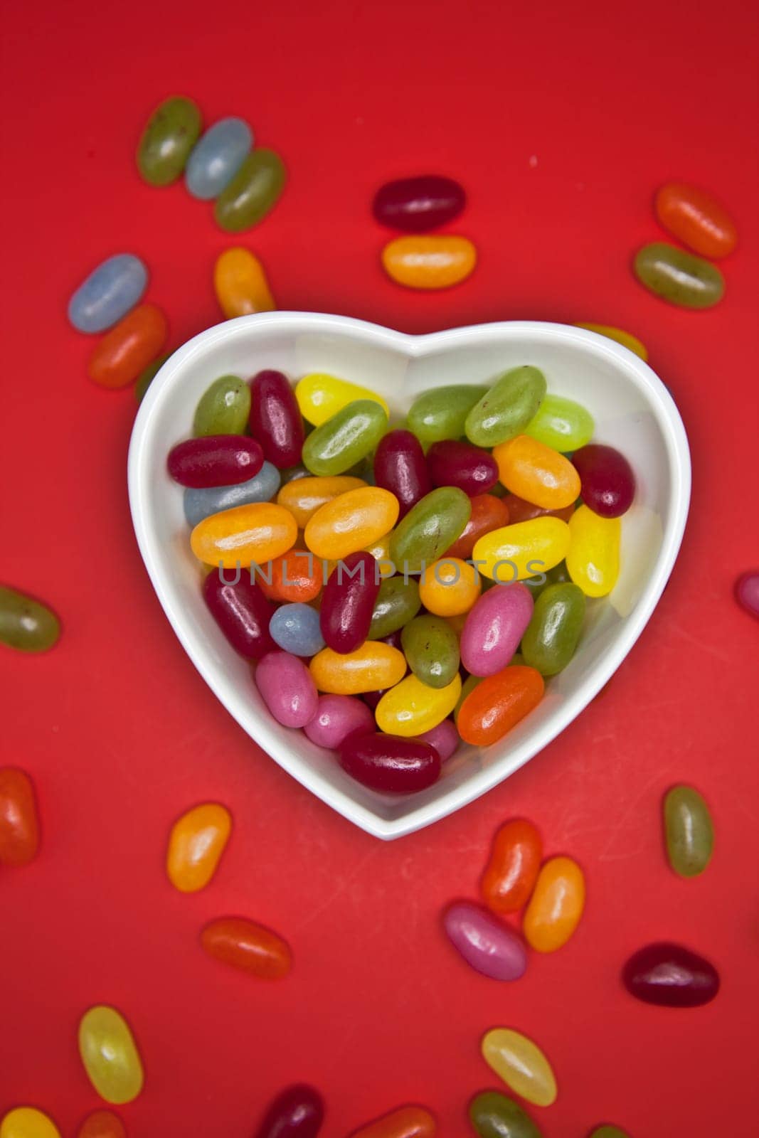 Heart bowl with sweets
