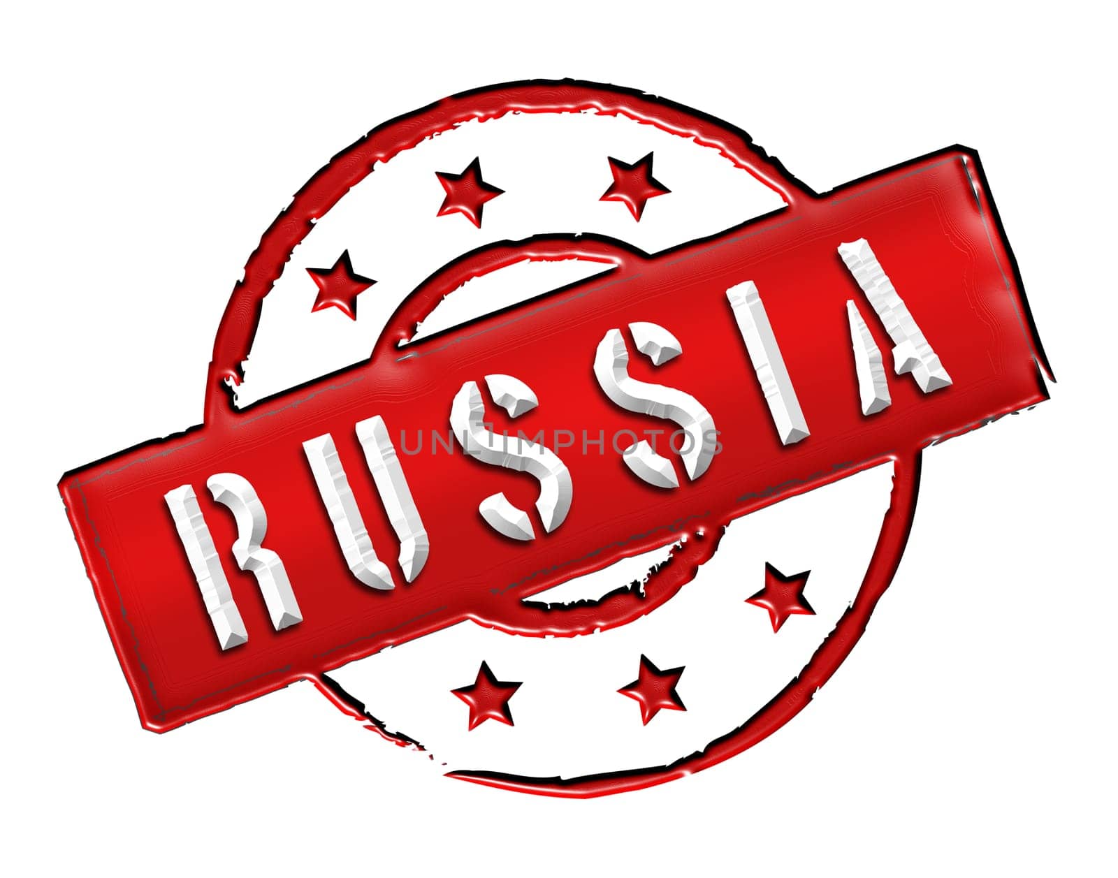Sign and stamp named RUSSIA for your presentation, for websites and many more.