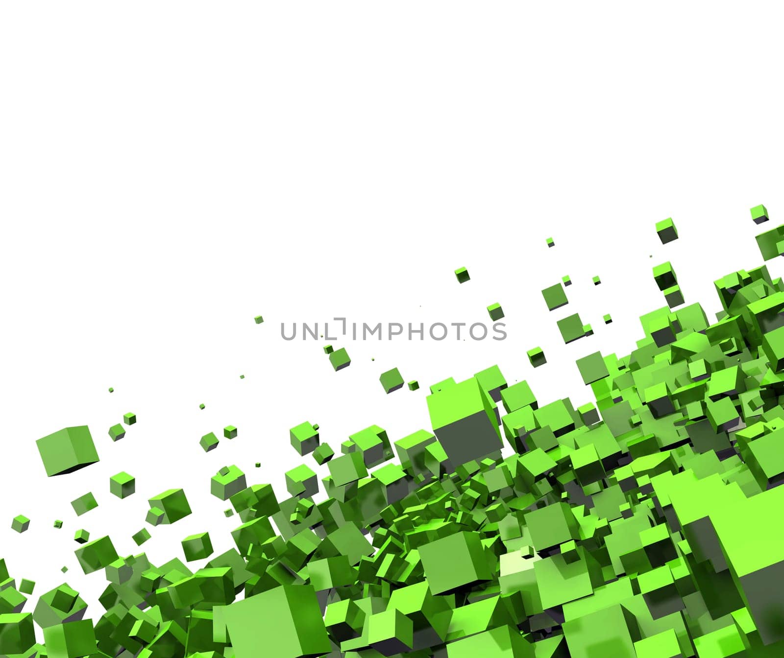 3D - Background - Flying Dice Blue 02