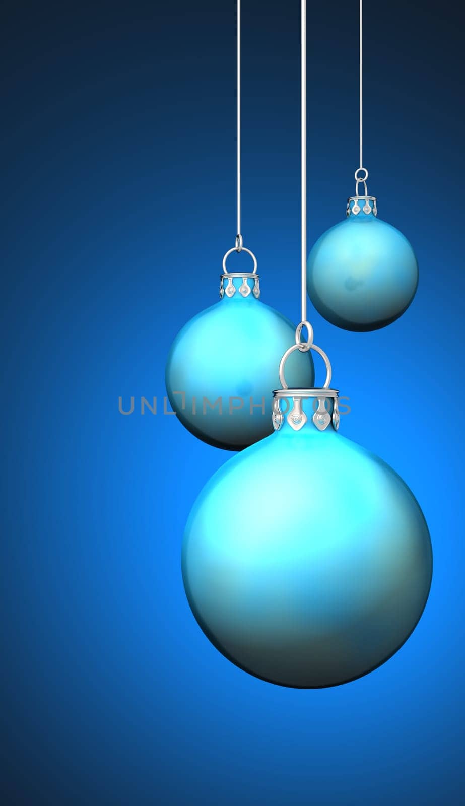 Cyan Blue Christmas Baubles Background 09
