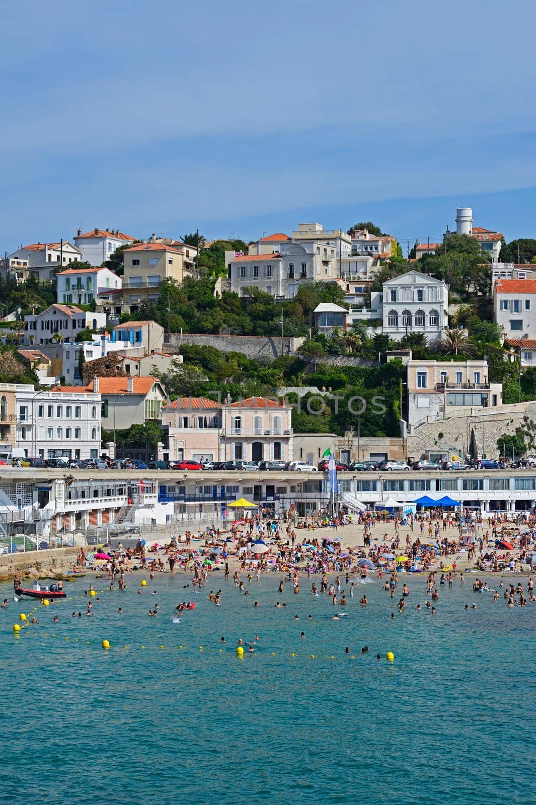 Prohete beach in Marseille in the south of France
