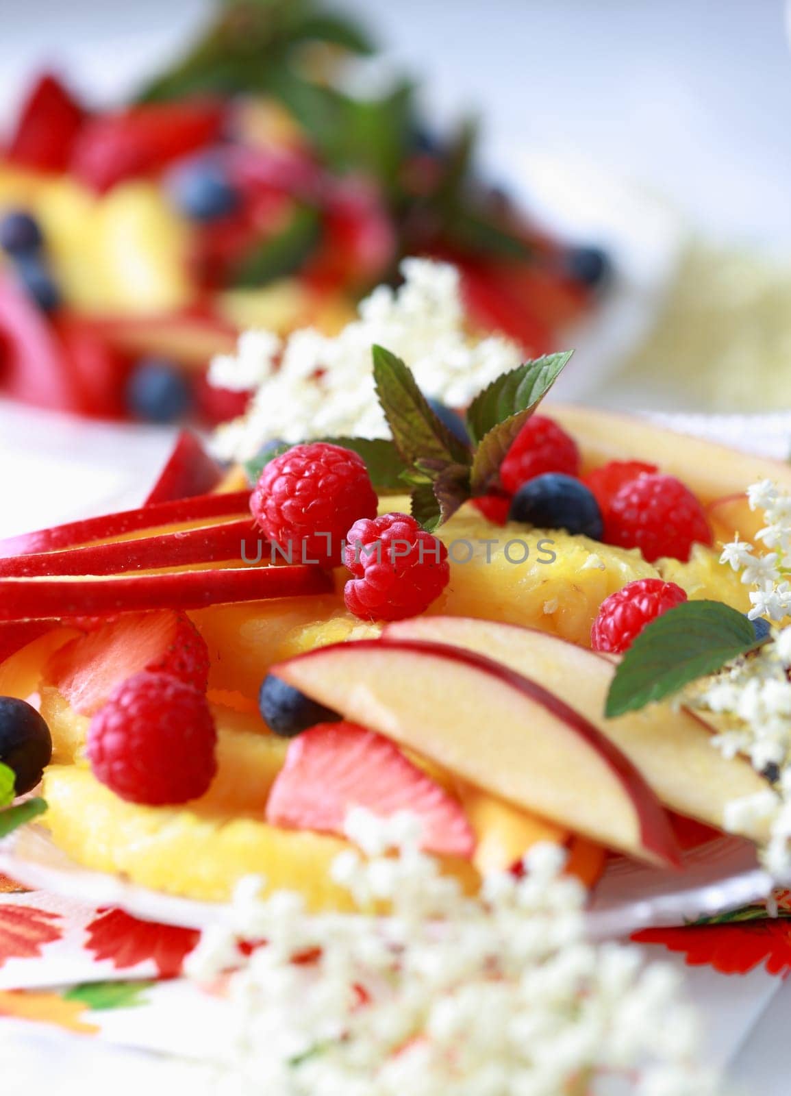 Fresh summer fruits in the bowl