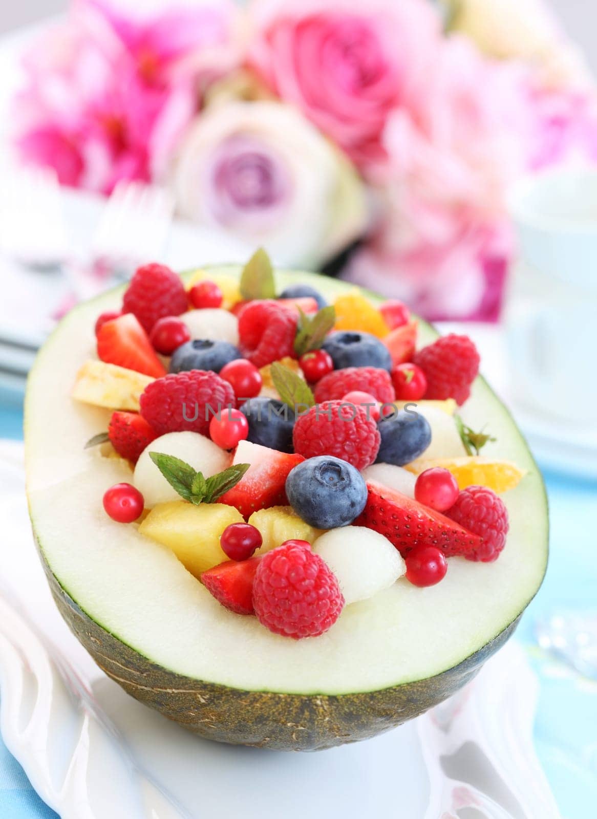 Summer snack - Melon fruit salad