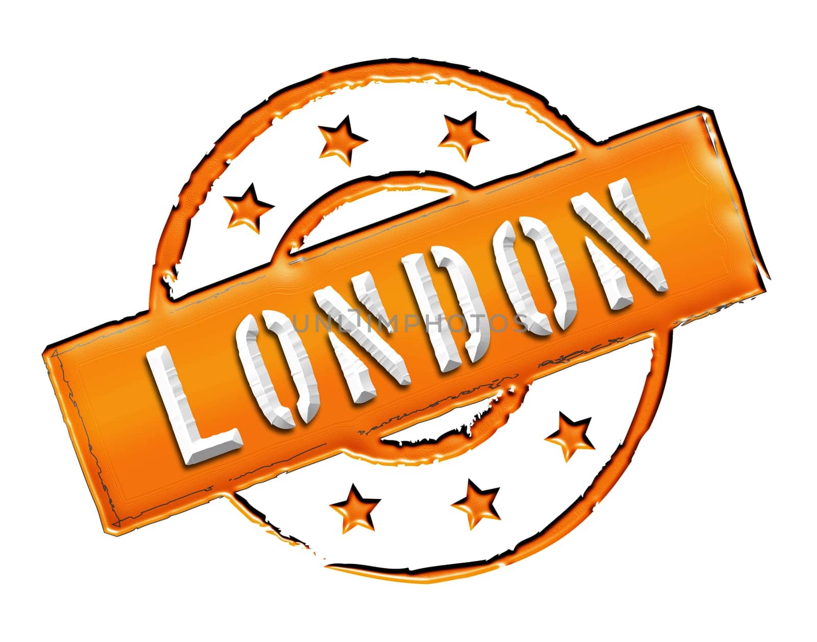 Sign and stamp for your presentation, for websites and many more named LONDON