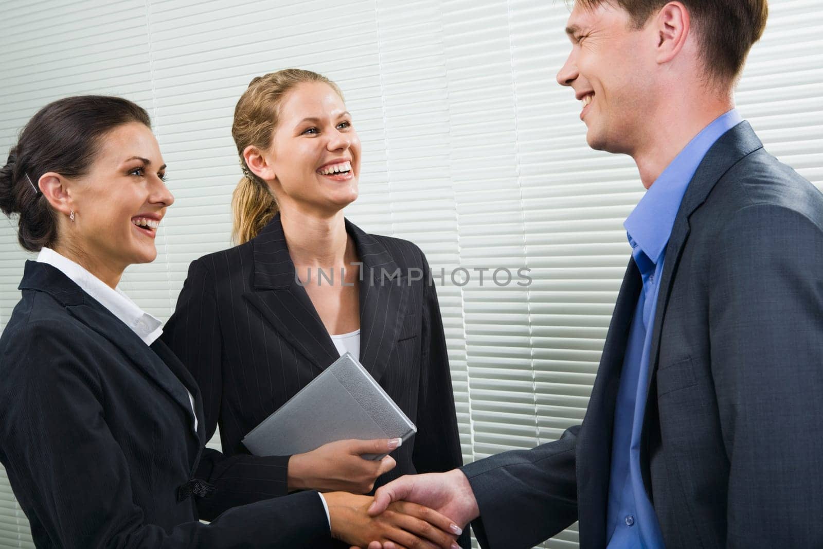 Business people shaking hands in the office