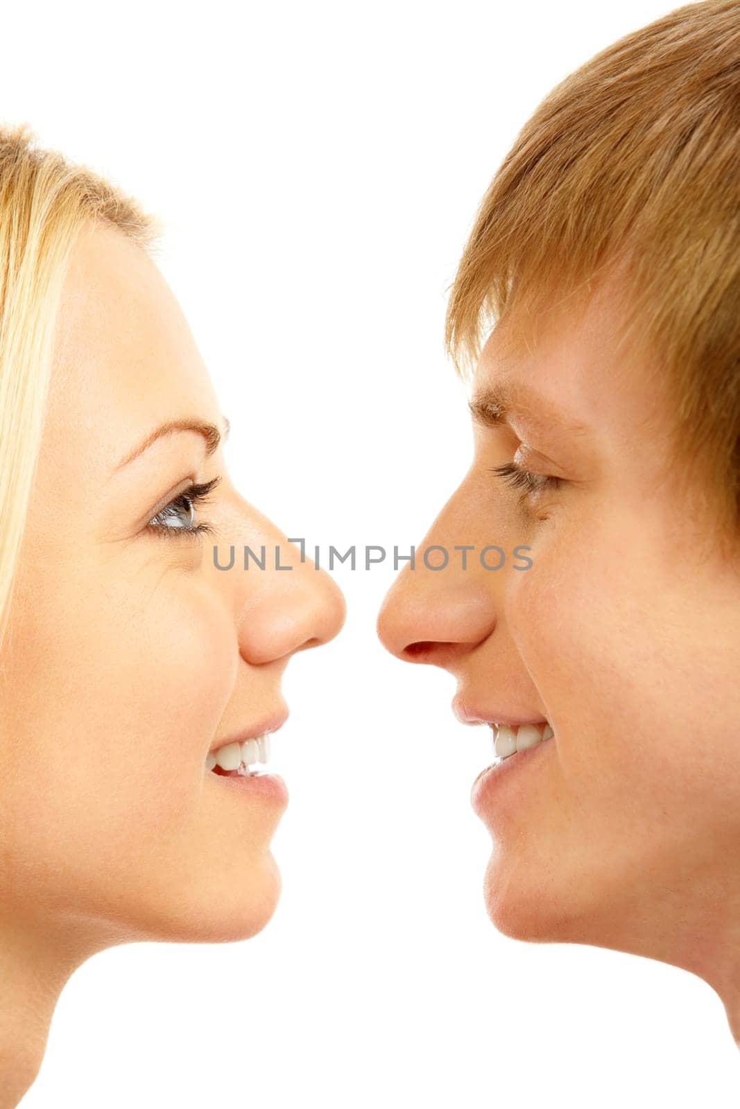 Loving couple looking at each other with affection
