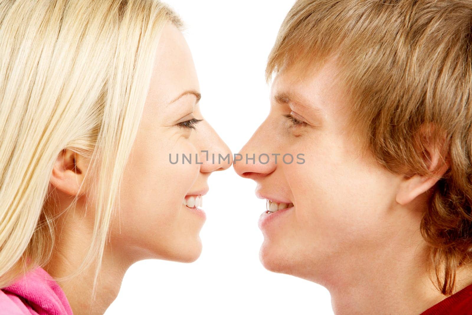 Image of lovely couple face to face