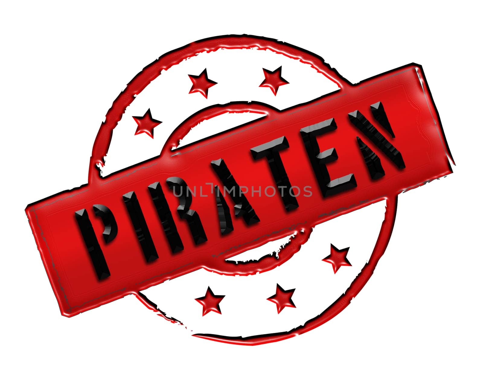 Sign and stamp for your presentation, for websites and many more named Piraten