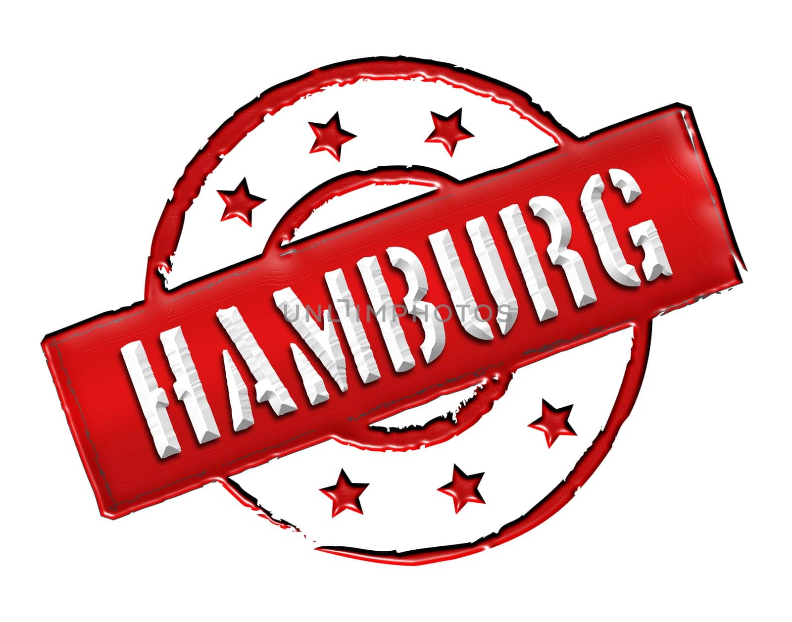 Sign and stamp for your presentation, for websites and many more named HAMBURG