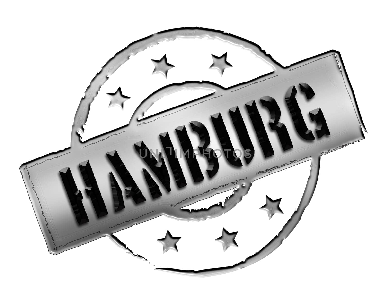 Sign and stamp for your presentation, for websites and many more named HAMBURG