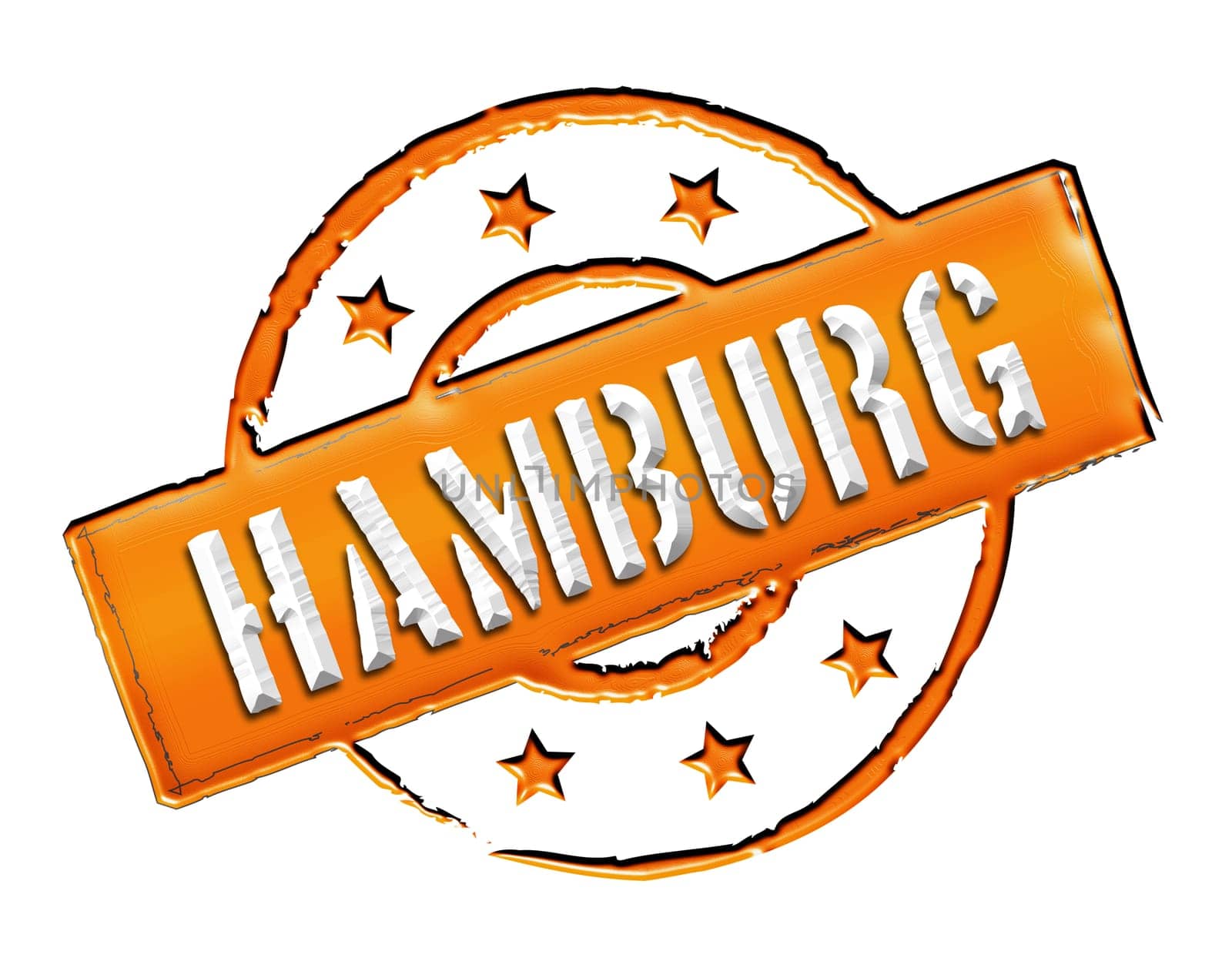Sign and stamp for your presentation, for websites and many more named HAMBURG
