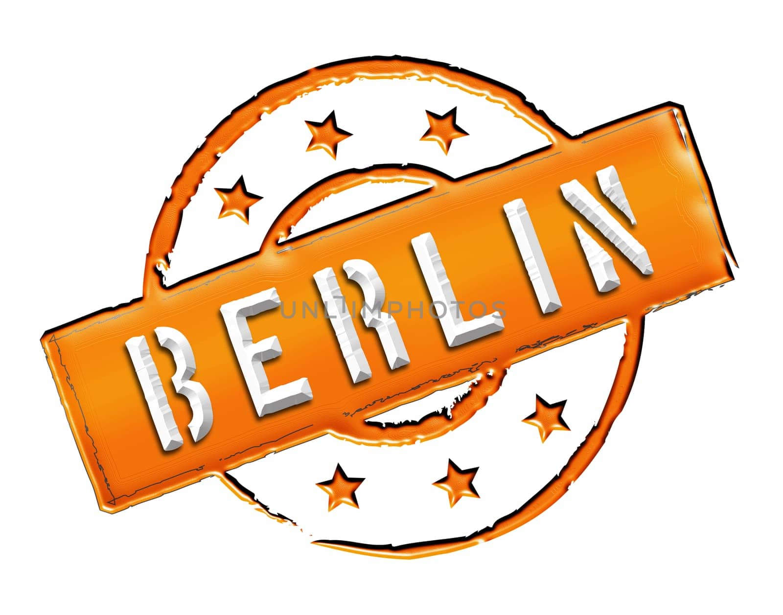 Sign and stamp for your presentation, for websites and many more named BERLIN
