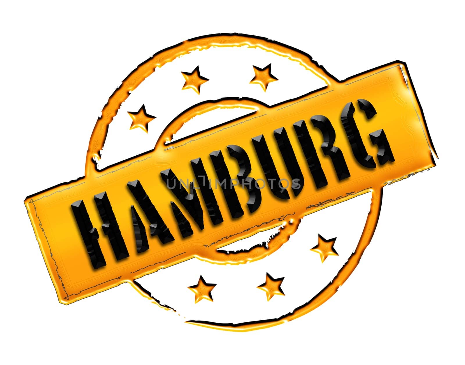 Sign and stamp for your presentation, for websites and many more named HAMBURG