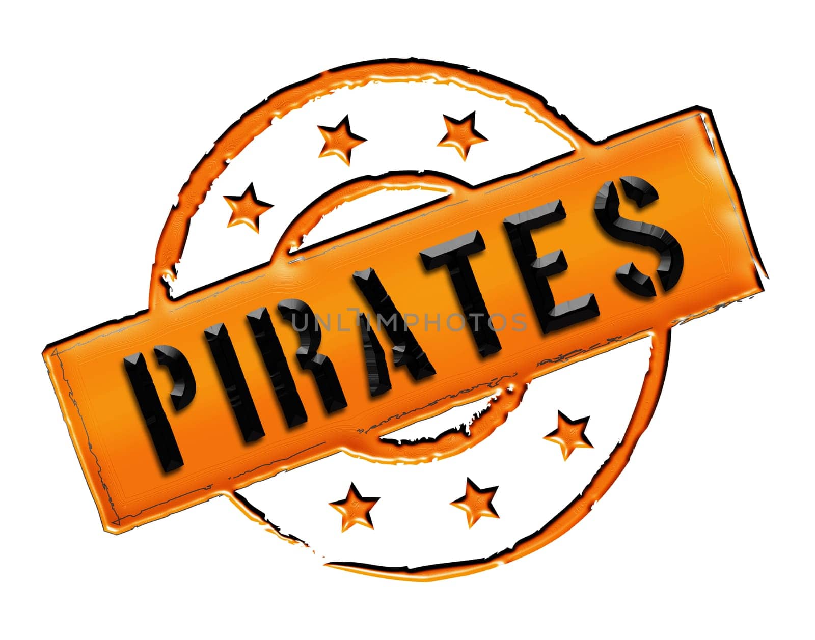 Sign and stamp for your presentation, for websites and many more named Piraten