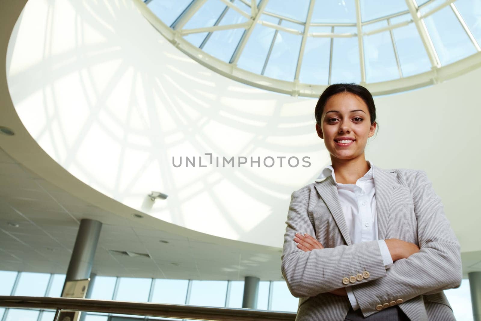 Portrait of happy leader looking at camera with smile