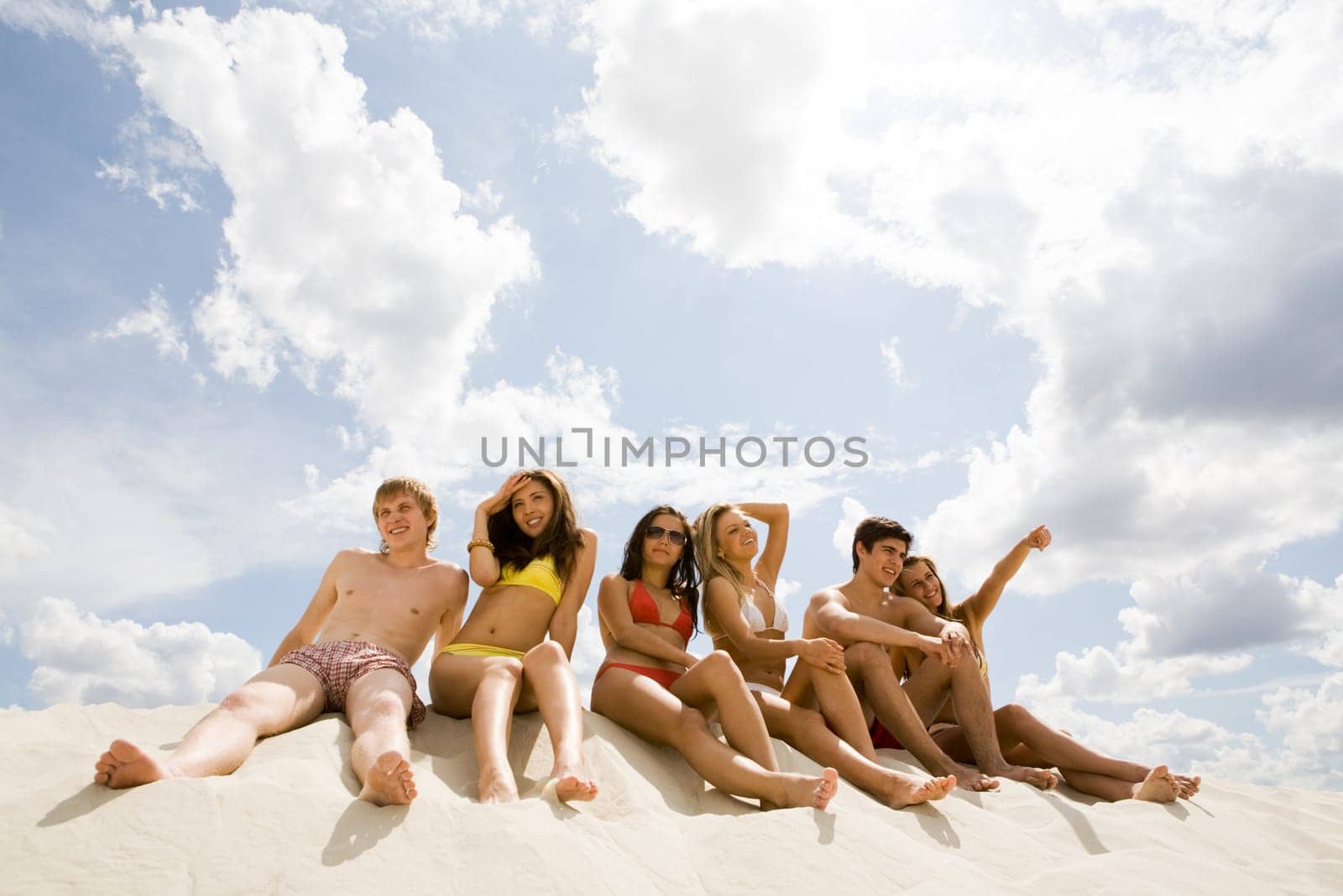 Image of young people relaxing during vacation