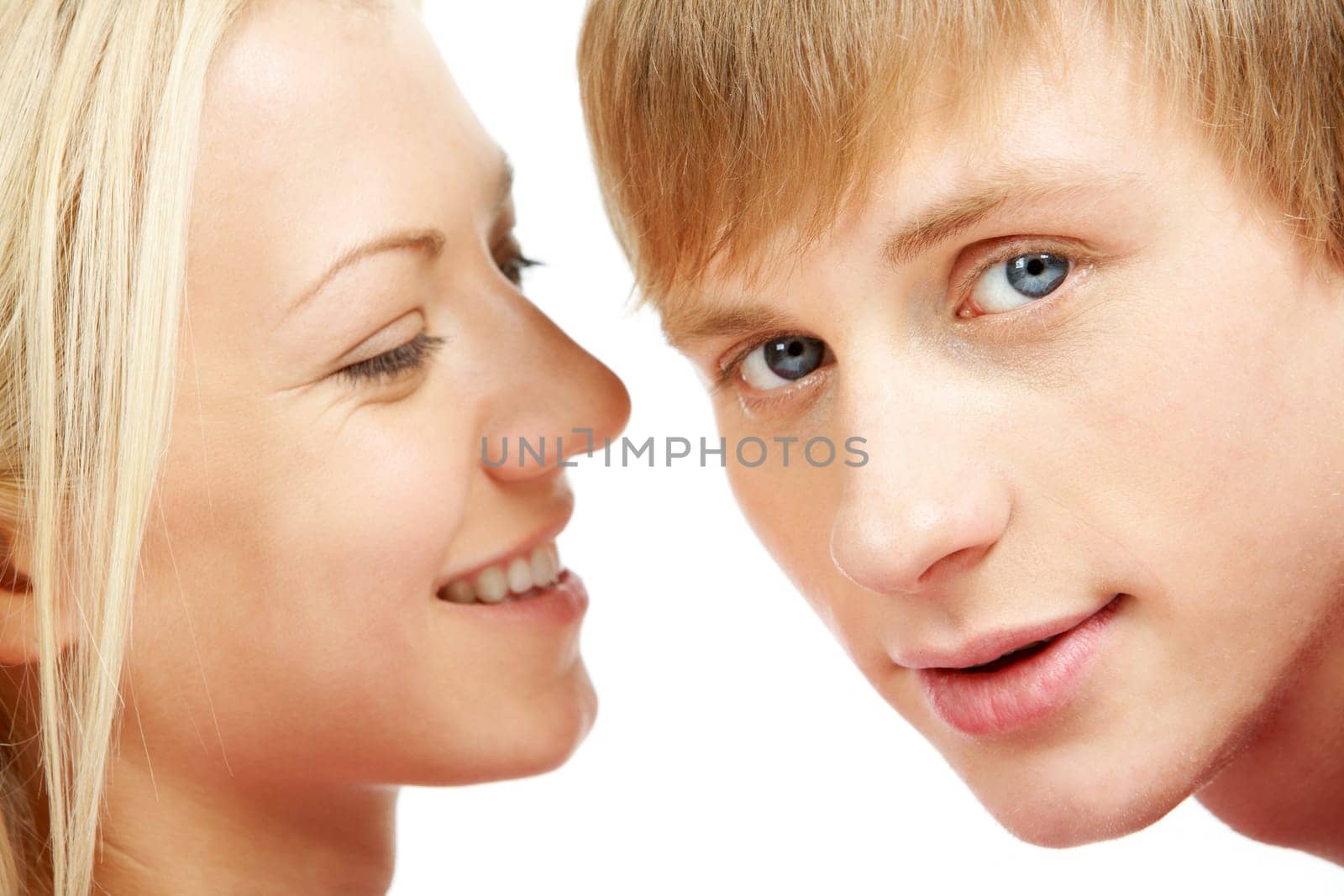 Loving couple looking at each other with affection