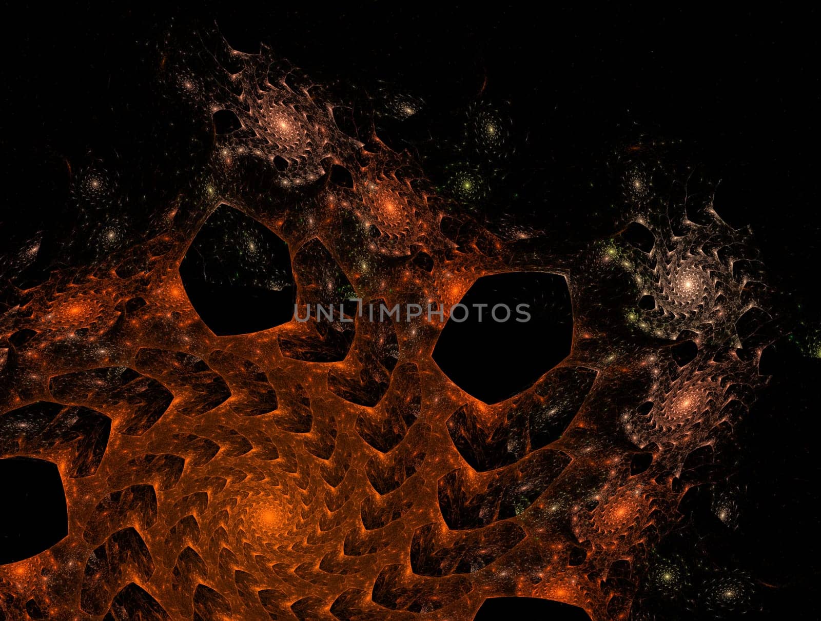 Imaginatory lush fractal texture image abstract background