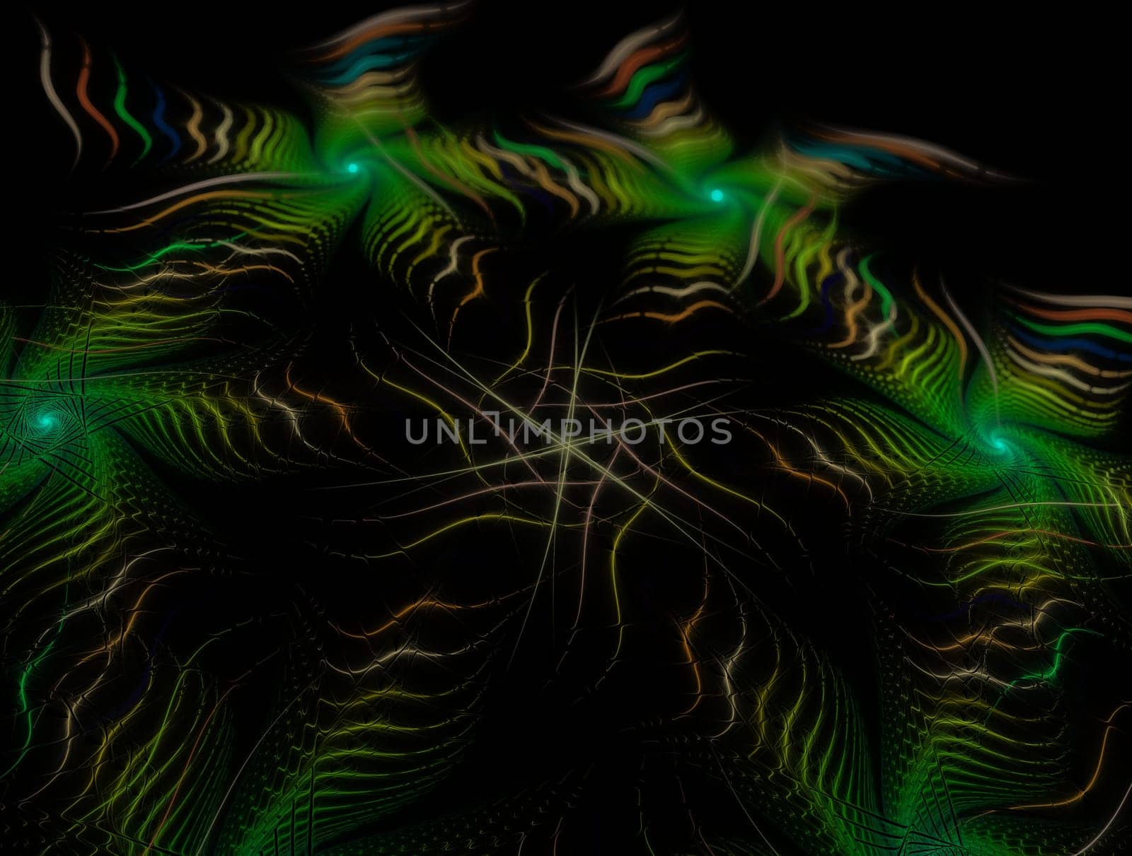 Imaginatory lush fractal texture image abstract background