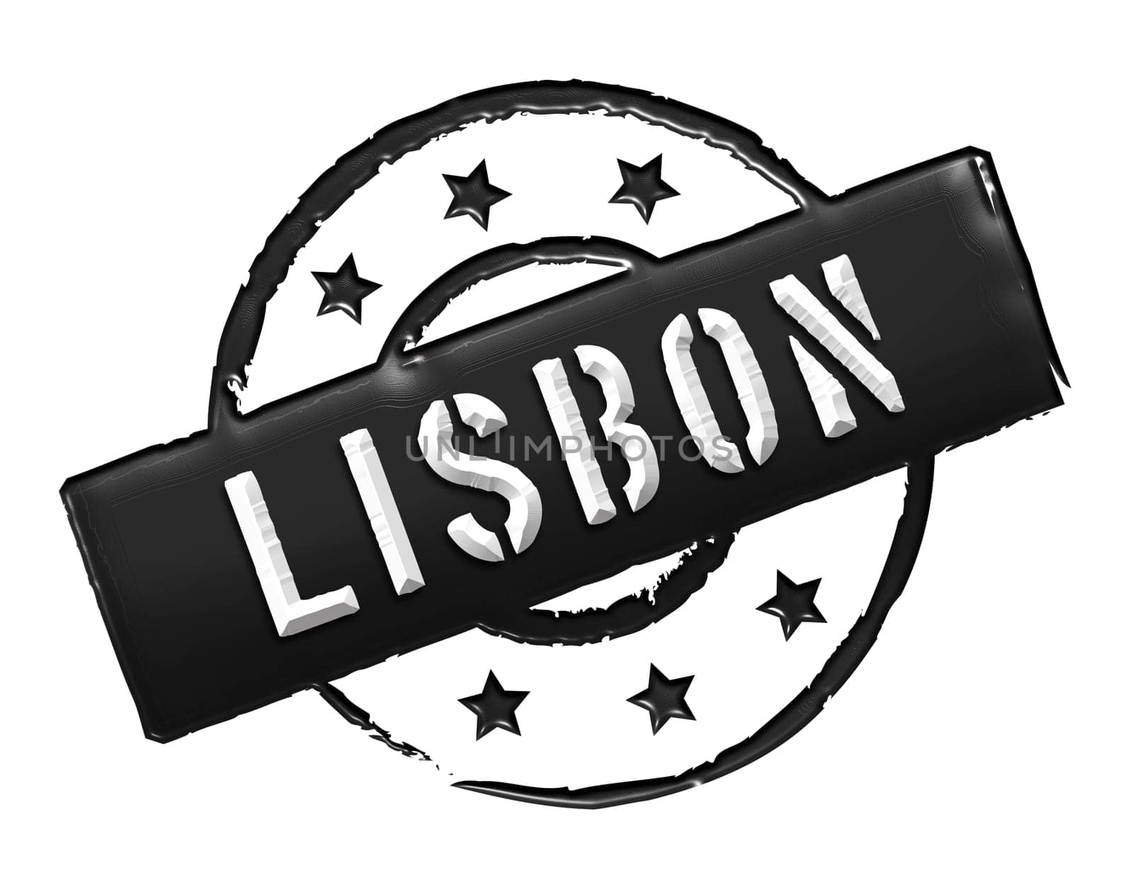 Sign and stamp for your presentation, for websites and many more named Lisbon