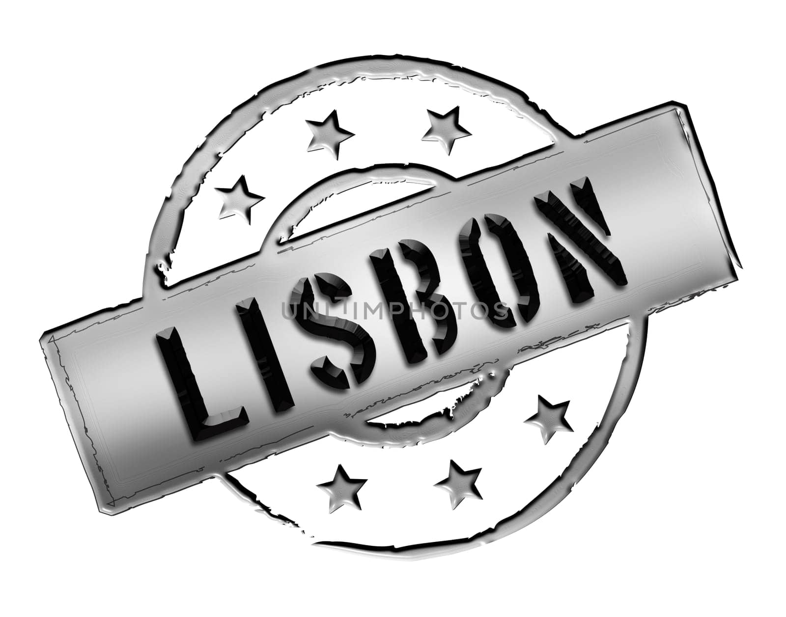 Sign and stamp for your presentation, for websites and many more named Lisbon