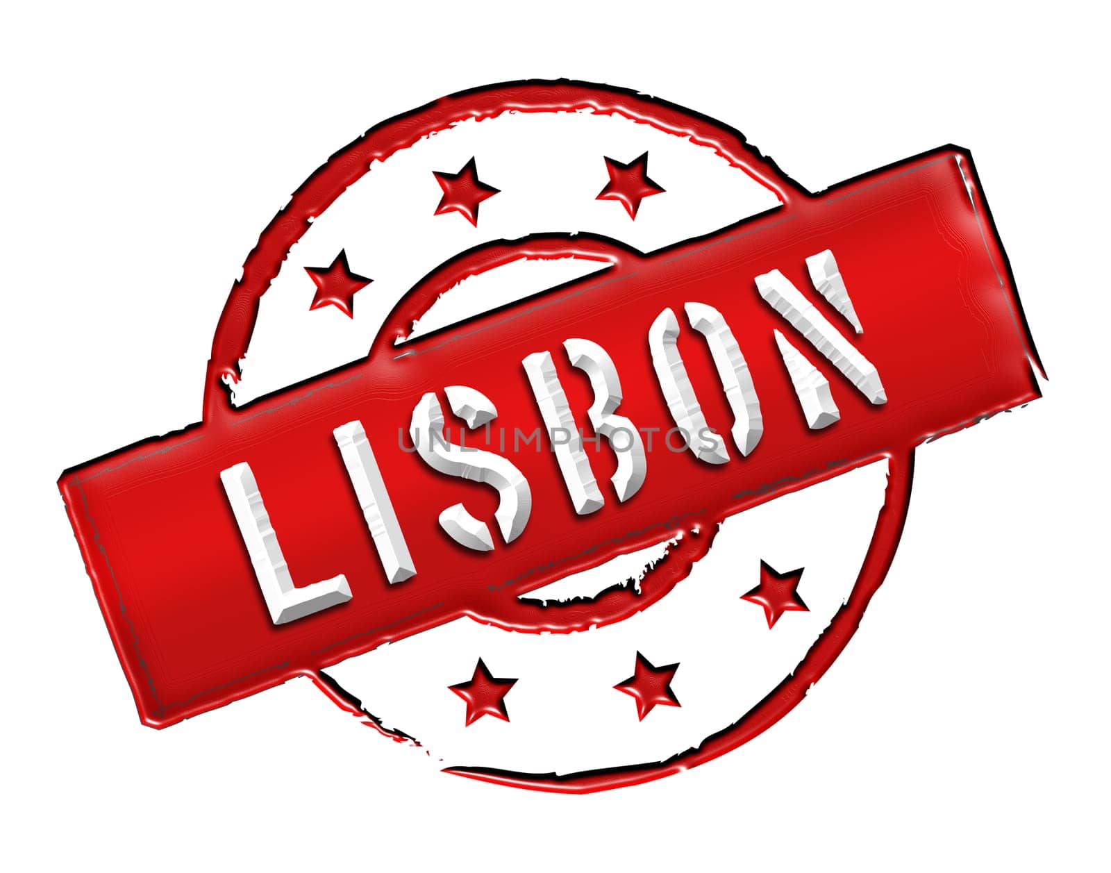 Sign and stamp for your presentation, for websites and many more named Lisbon