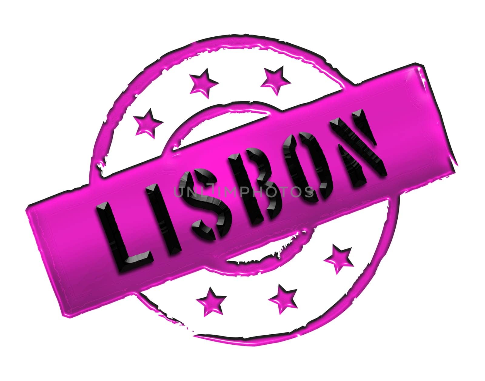 Sign and stamp for your presentation, for websites and many more named Lisbon