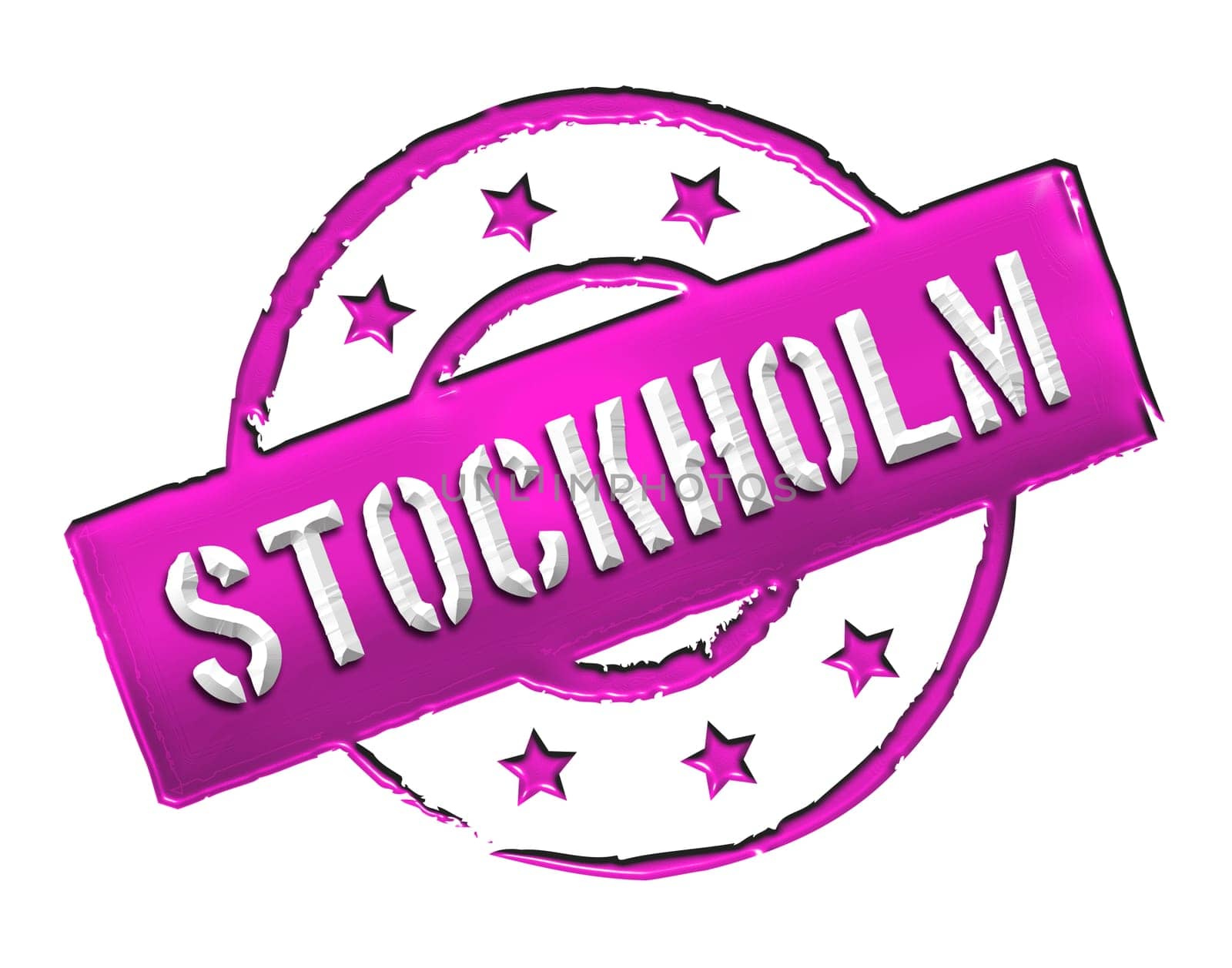 Sign and stamp for your presentation, for websites and many more named Stockholm