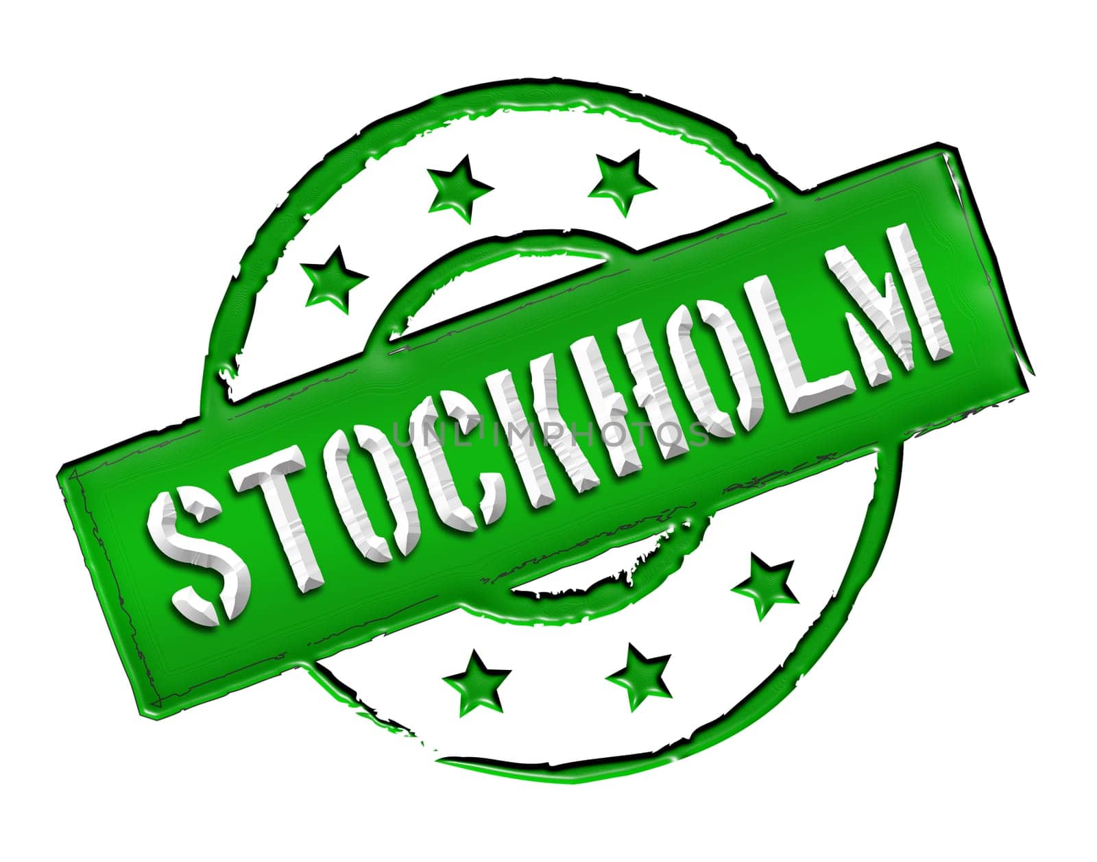 Sign and stamp for your presentation, for websites and many more named Stockholm