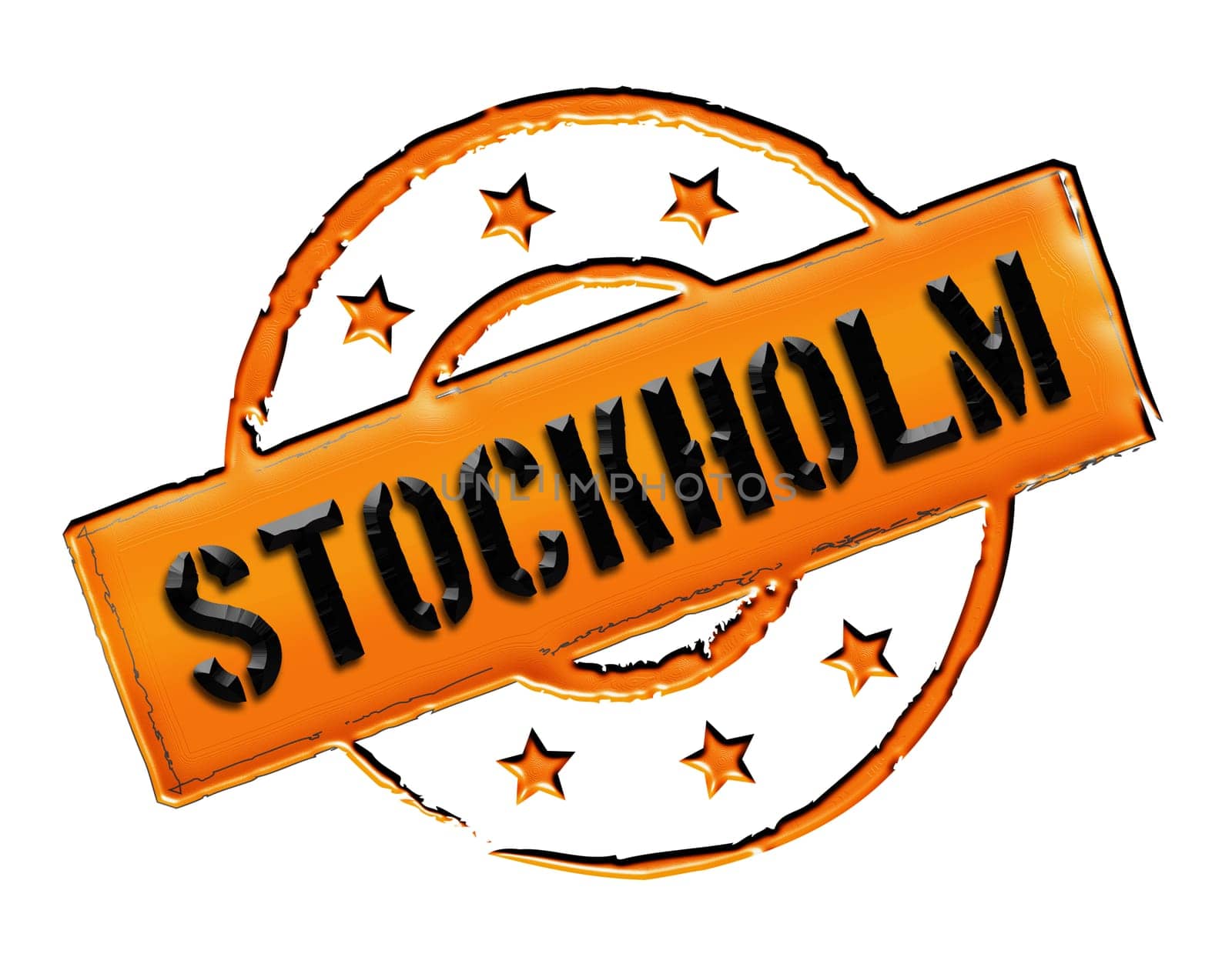 Sign and stamp for your presentation, for websites and many more named Stockholm