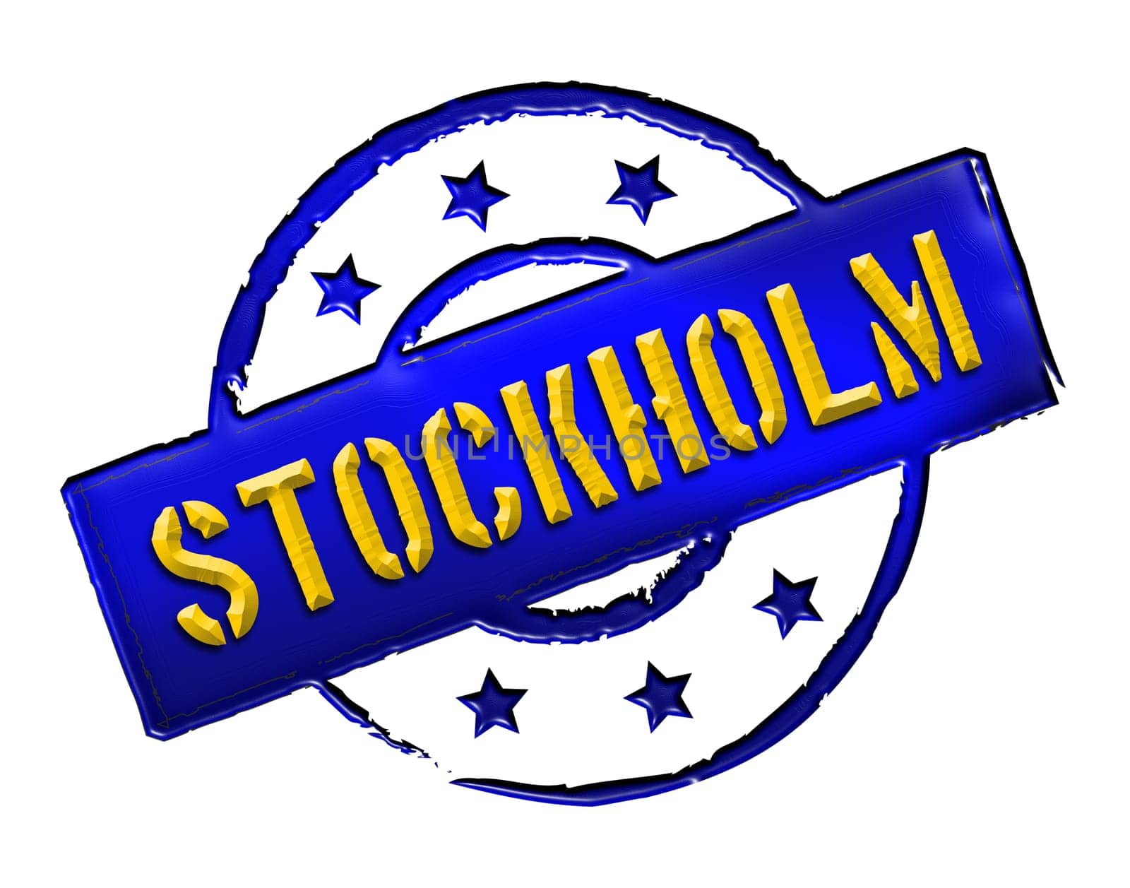 Sign and stamp for your presentation, for websites and many more named Stockholm