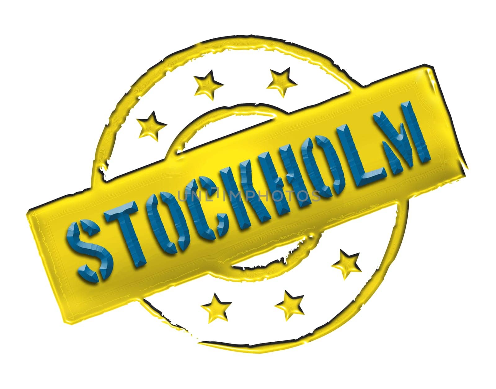 Sign and stamp for your presentation, for websites and many more named Stockholm